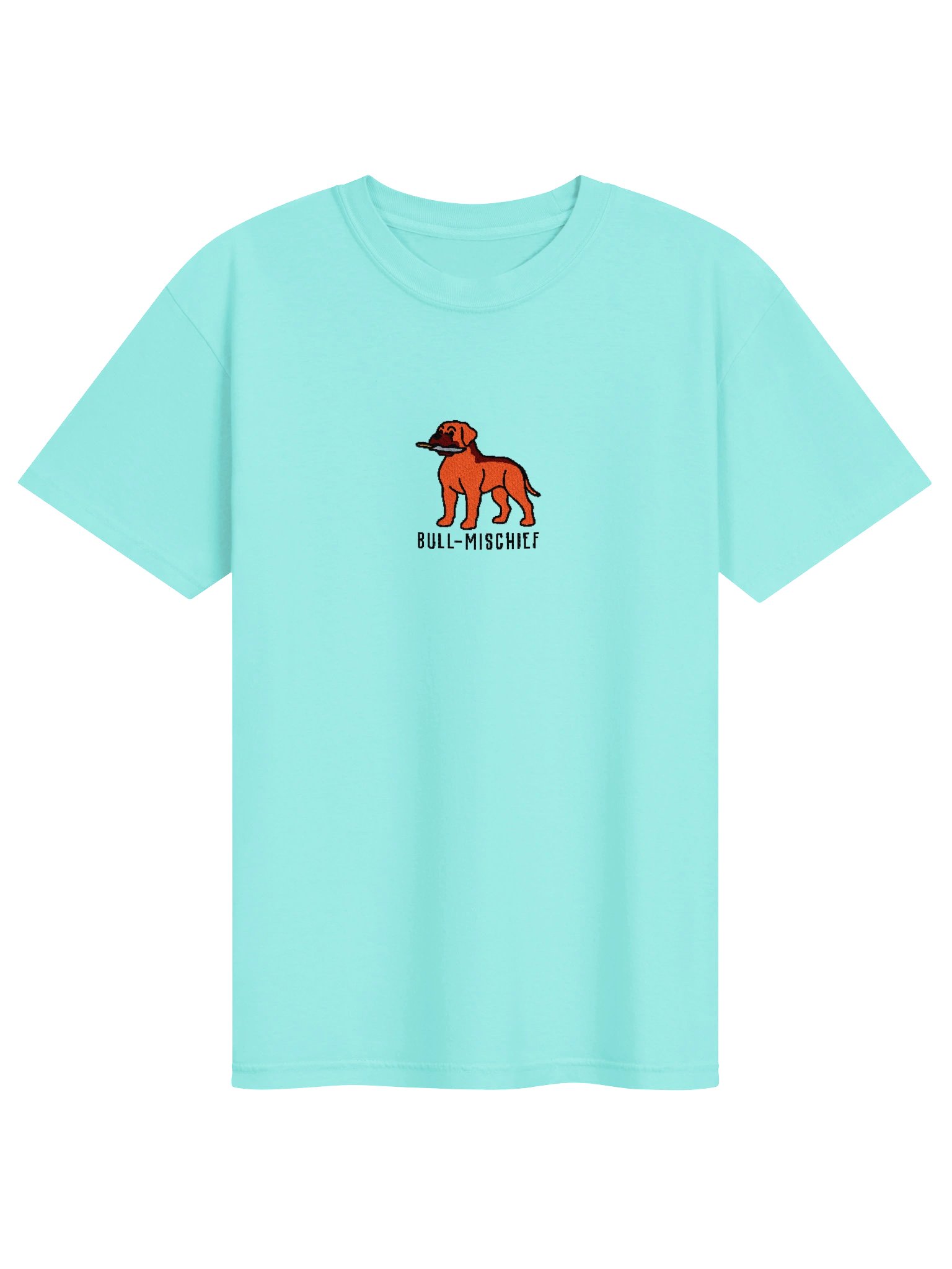Bull-Mischief Funny Chibi-Style Embroidered T-Shirt for Bullmastiff(Red) Owners product image (91)