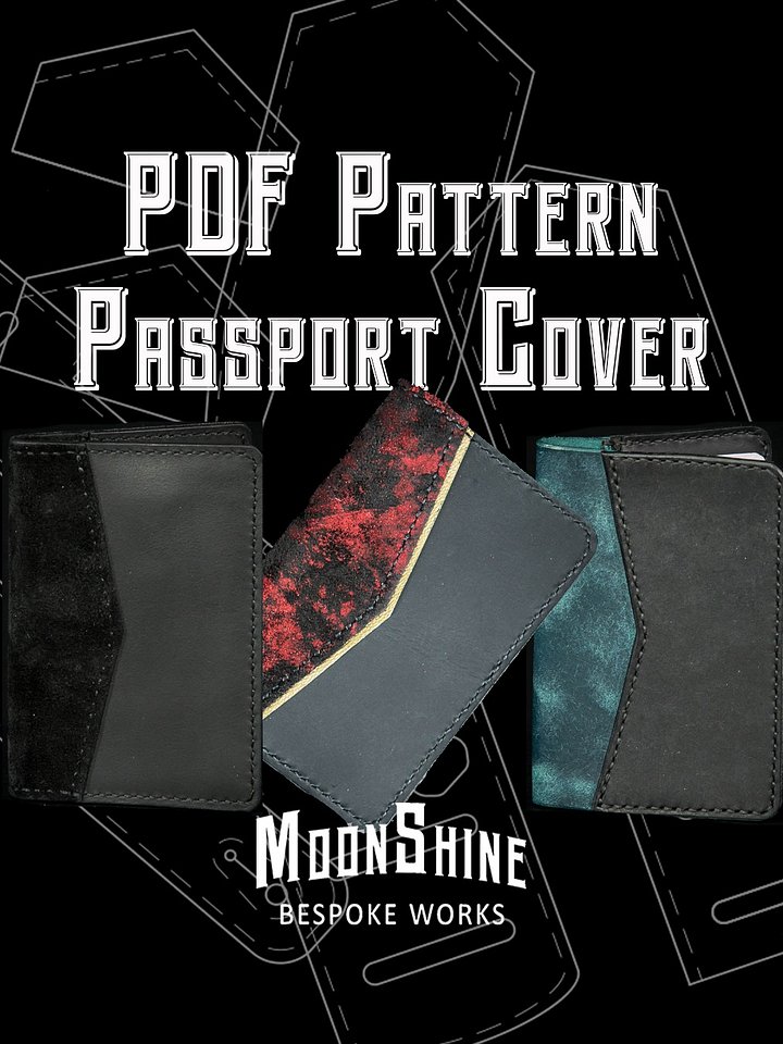Passport Cover Chevron/Coffin PDF Pattern product image (1)