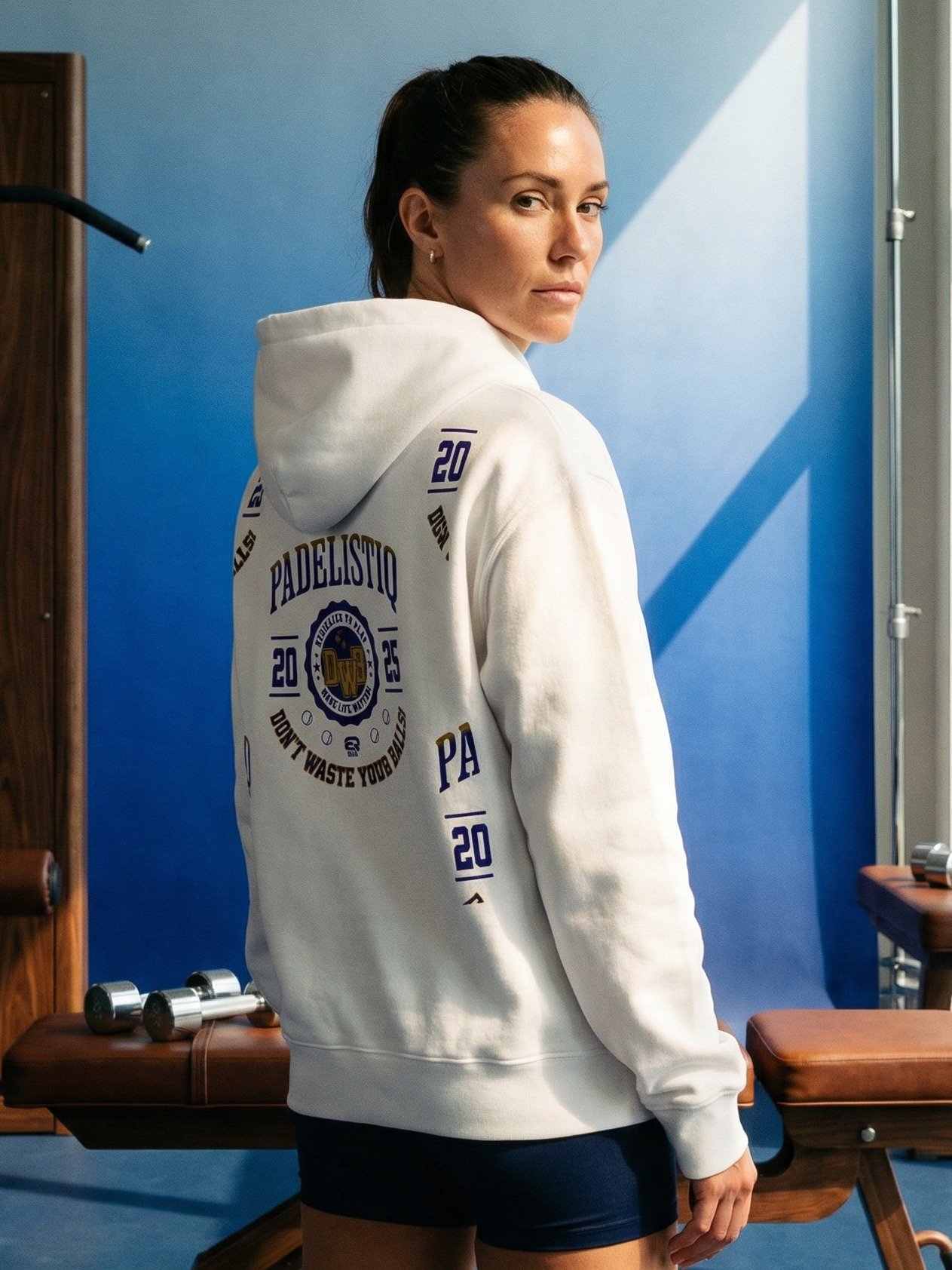 Dedicated to Play Bella Premium Sporty Hoodie EQALL® PADELISTIQ_Blue Multiprint product image (2)