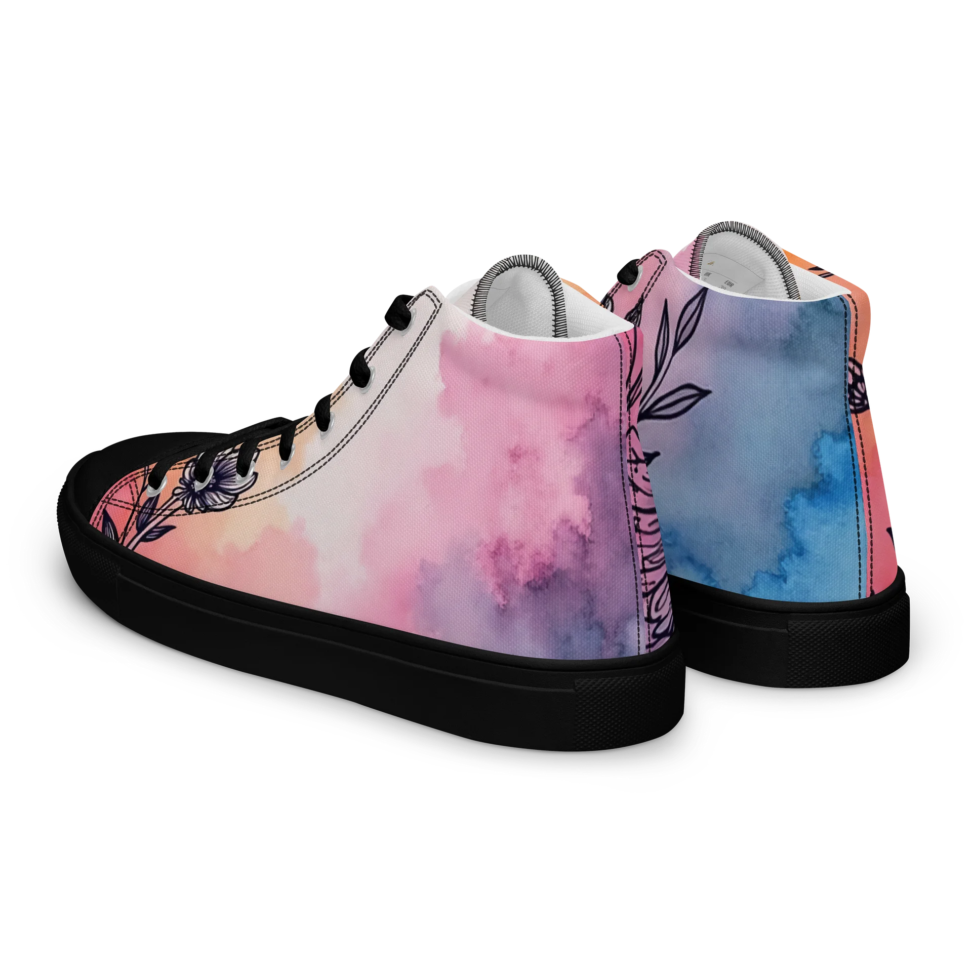 Pastel Bloom High-Top Canvas Sneakers product image (9)