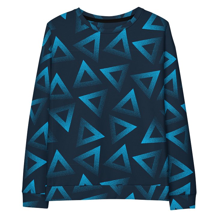 Comfortable Unisex Sweatshirt with Blue Triangles product image (1)