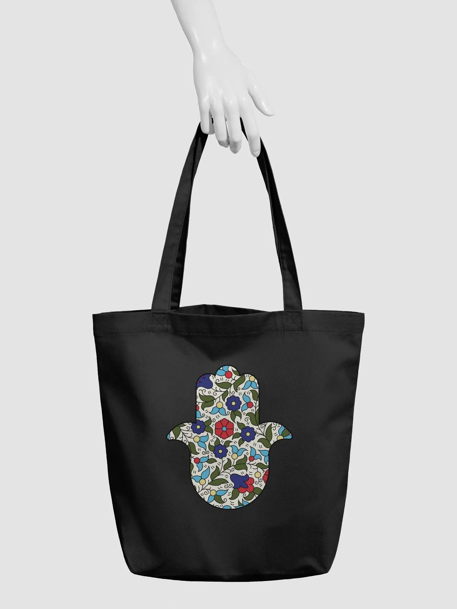 Hamsa Hand Khalili Floral Tote Bag product image (5)