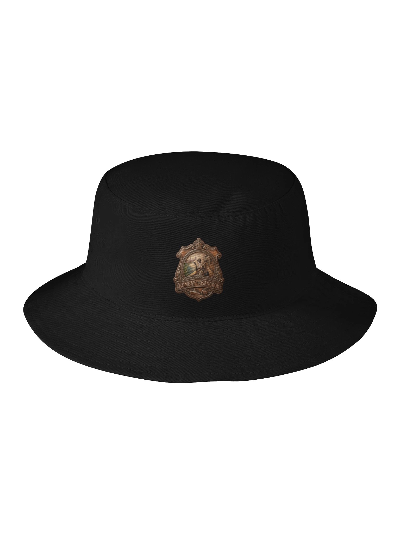 Bombay to Bangkok Vintage Travel Emblem Bucket Hat product image (2)