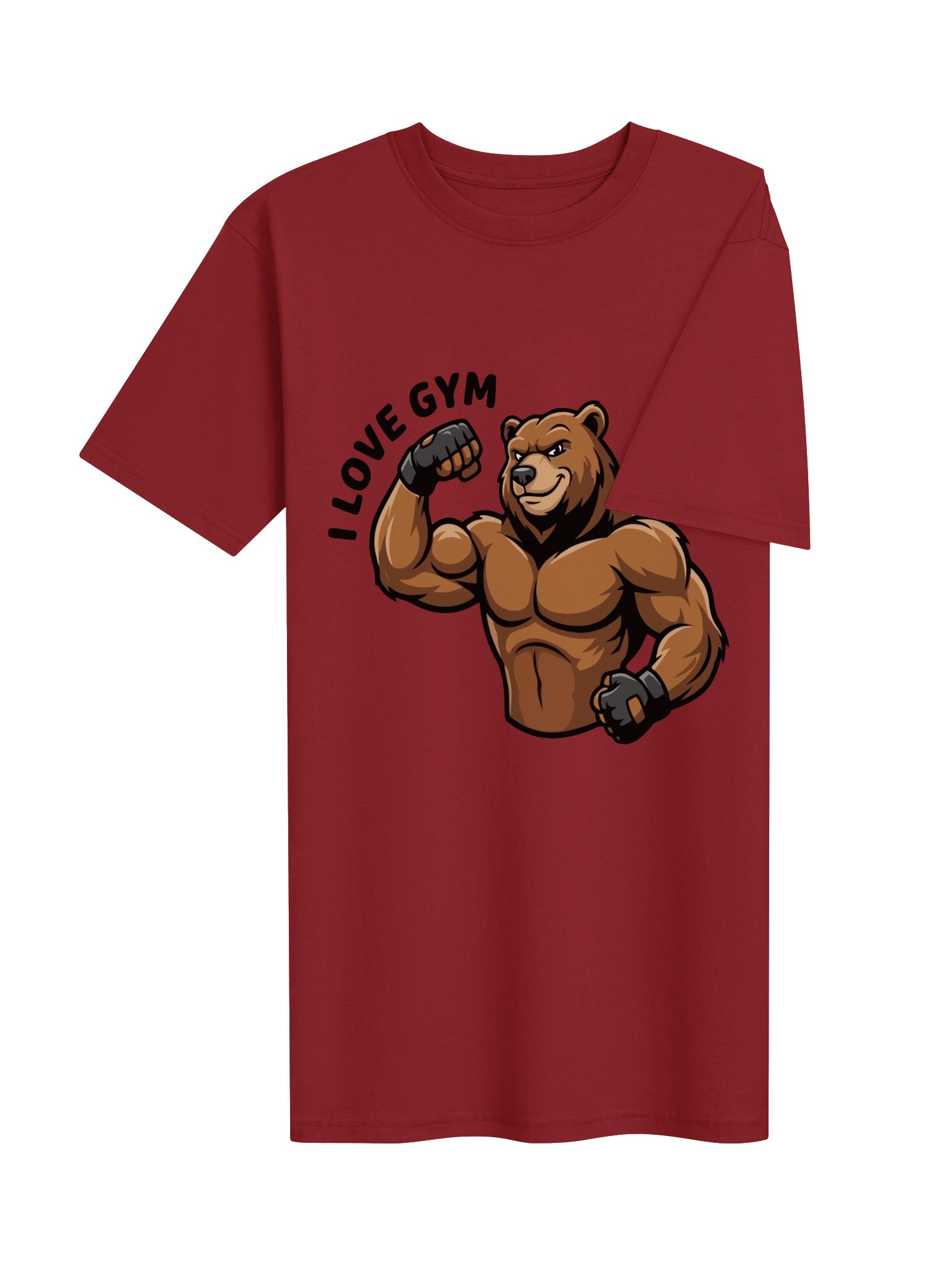 I Love Gym - Funny Bear Bodybuilder T-Shirt product image (3)