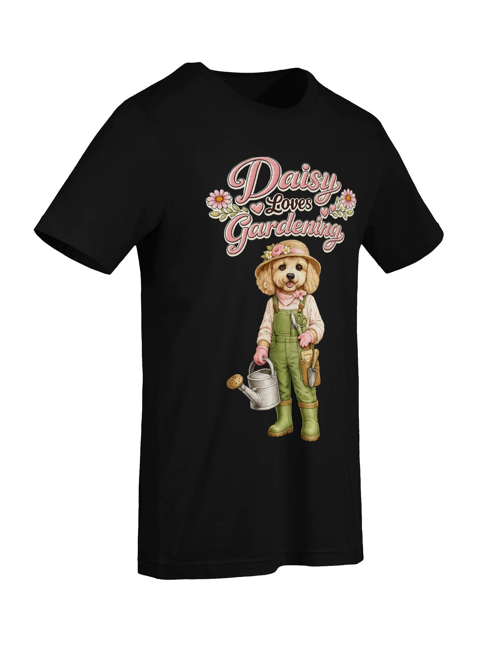 Daisy Loves Gardening Cute Dog Adult Tee product image (7)