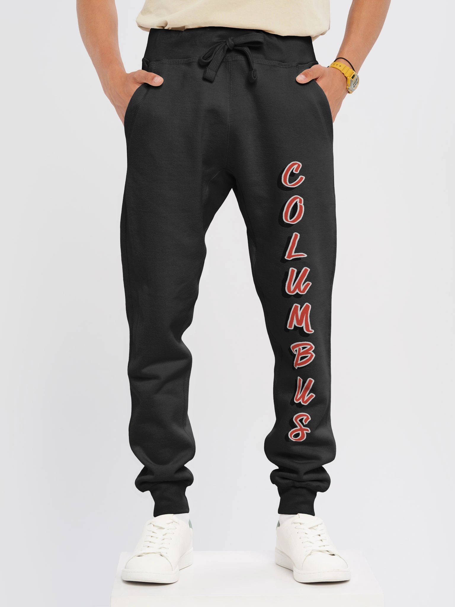 columbus red joggers product image (7)