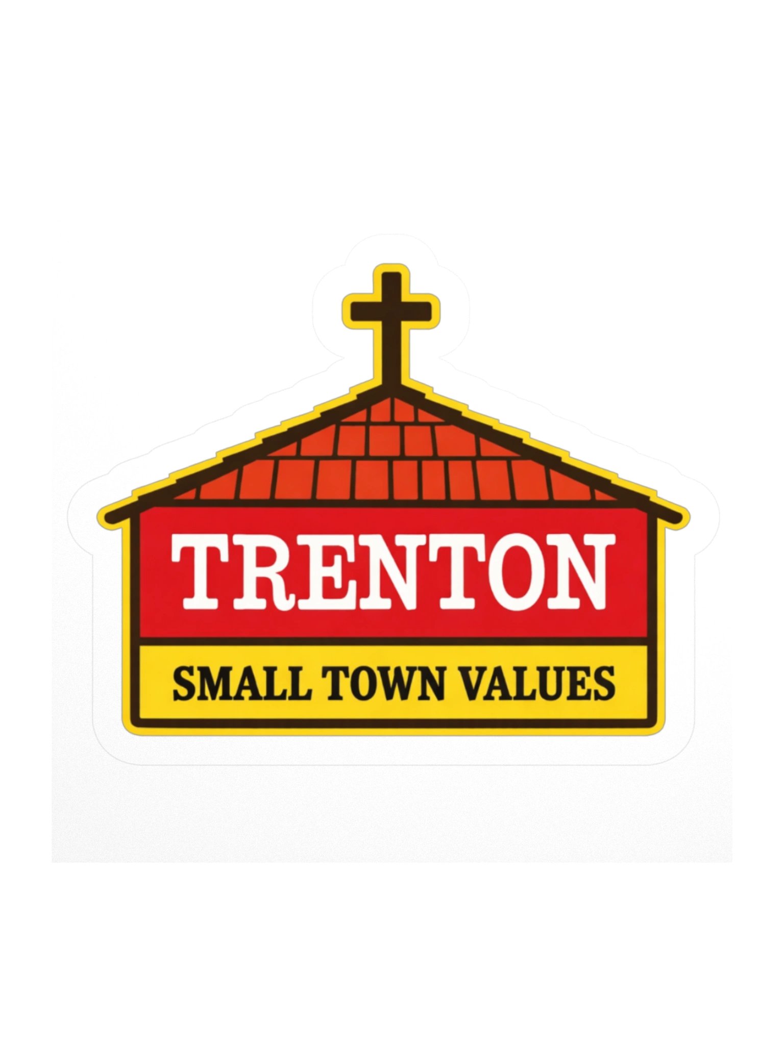 Small Town Values Sticker product image (1)