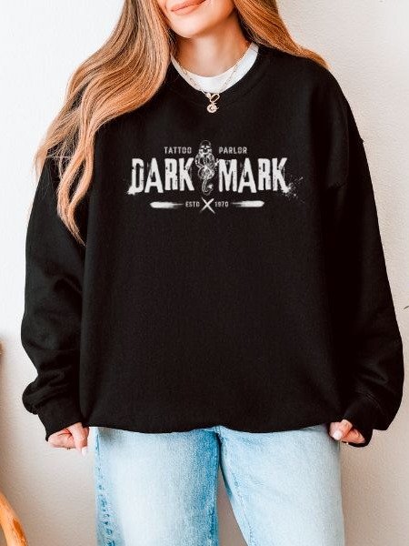 Dark Mark Tattoo Parlor Punk Grunge Minimalist Halloween Sweatshirt product image (2)