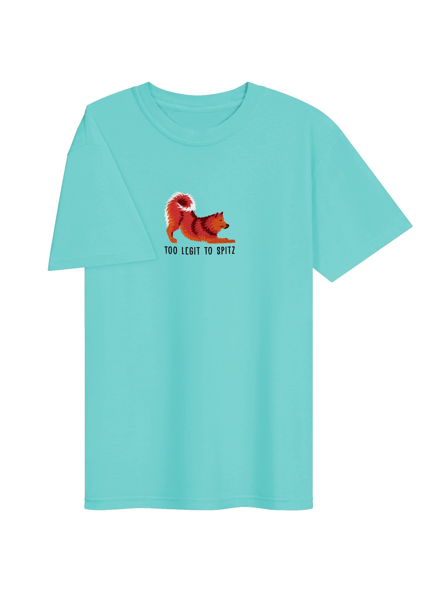 Too Legit to Spitz T-Shirt(Embroidered) of a Finnish Spitz(Red) product image (27)