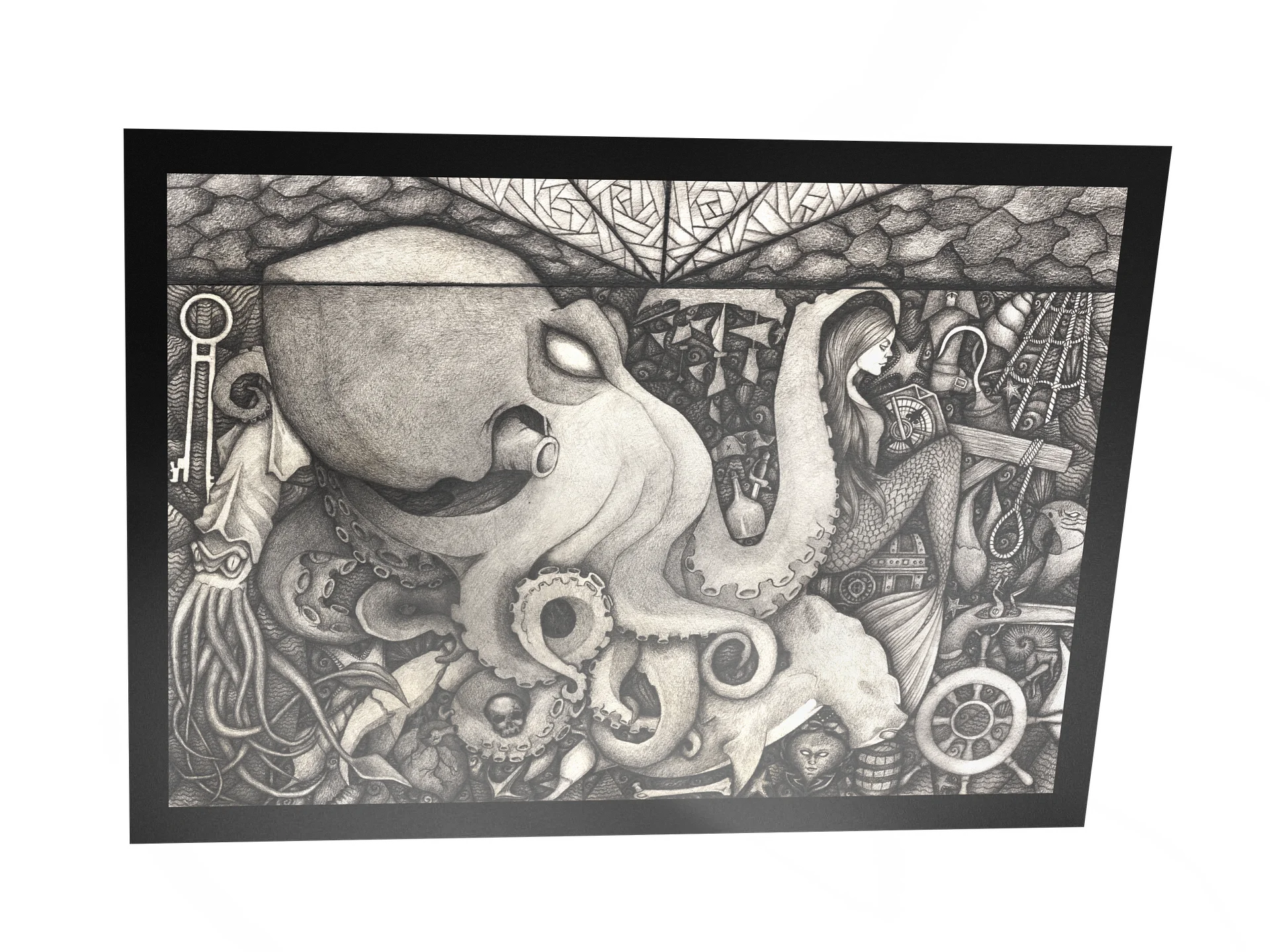 Pirata Medley – Matte Print of Original Pencil Drawing by Material Darkness Art product image (5)