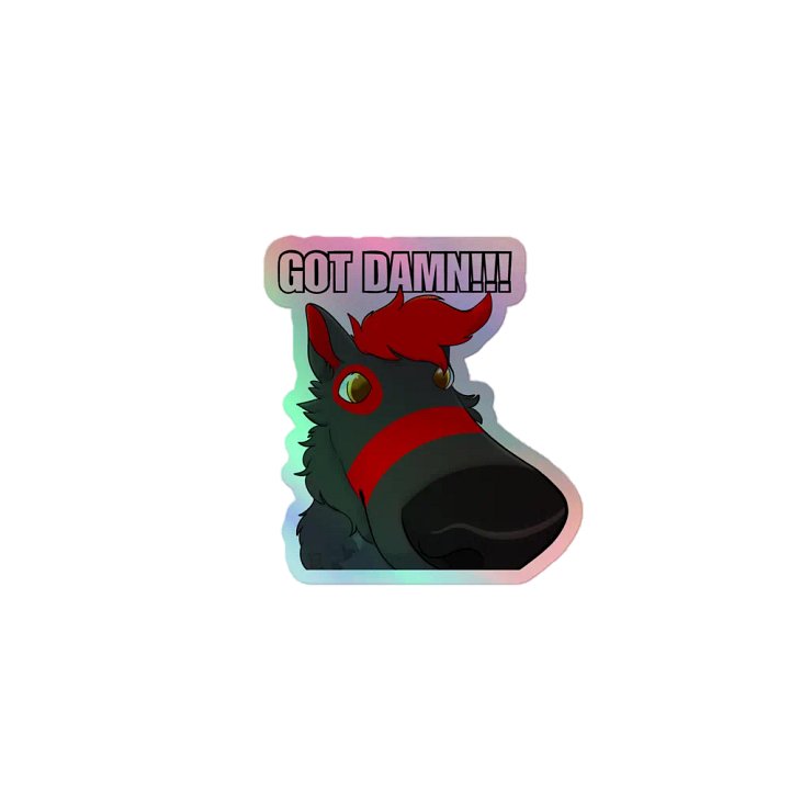 GOT DAMN!!! Holographic Sticker product image (1)