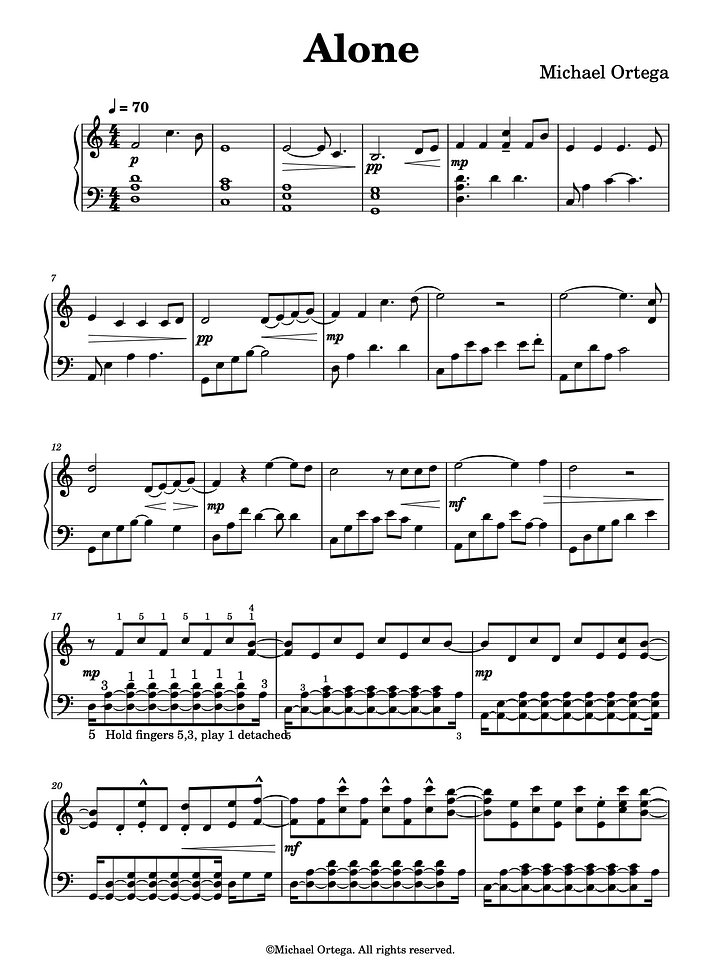 Alone (Digital Score Download) product image (2)