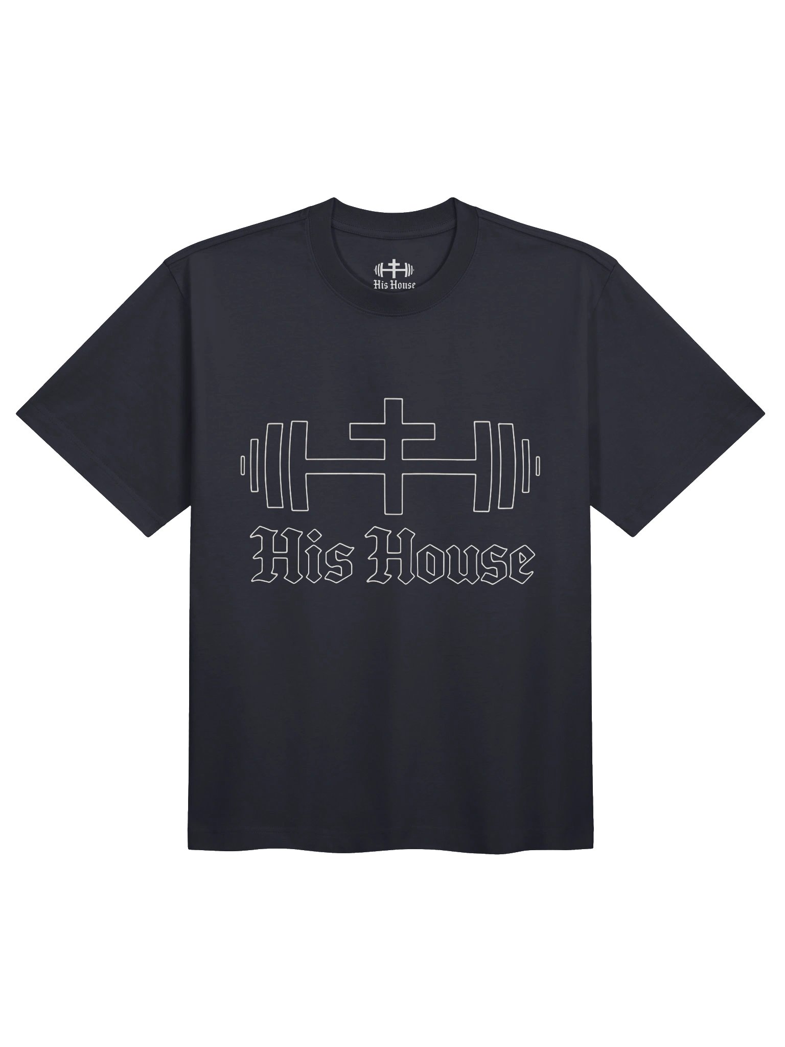 His House Mens Middleweight Oversized T-shirt - Ink Blue/Mushroom product image (5)