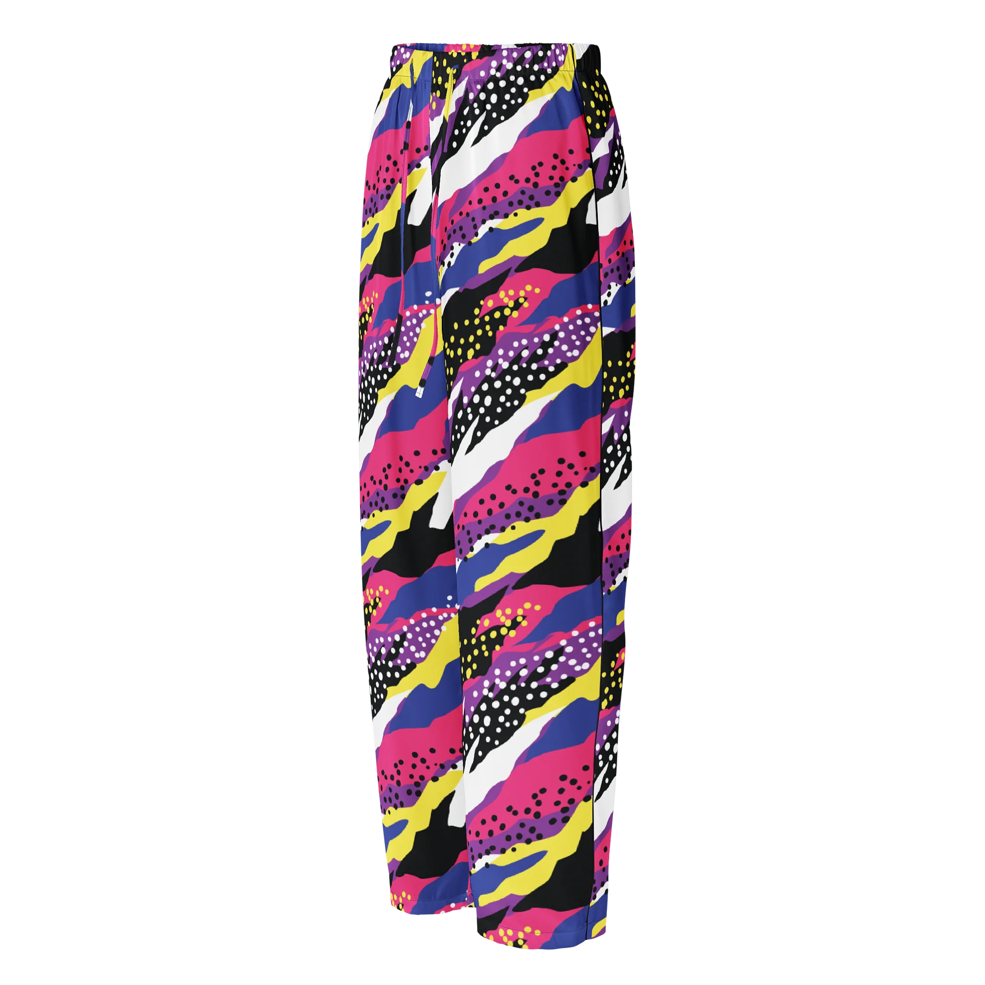 Retro 90s Cyber-Pop Waves | Vibrant All-Over Print Women's Pajama Pants product image (4)