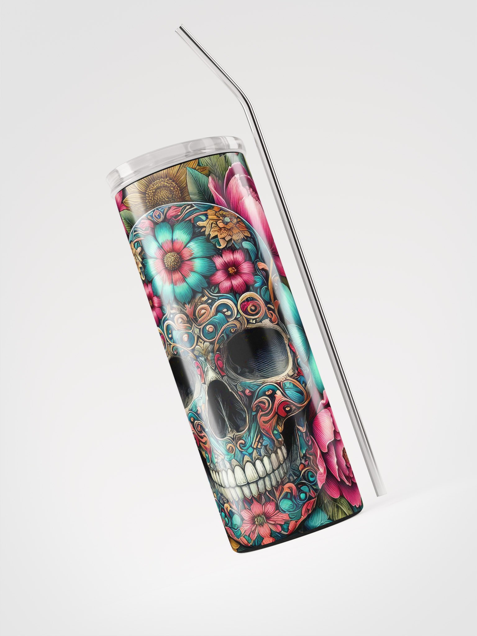 Fiesta Skull Stainless Steel Tumbler product image (3)