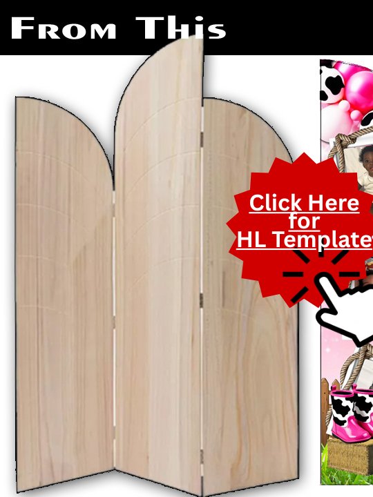 HL Wood Backdrop Template - First Rodeo - DIY Videos Included product image (1)