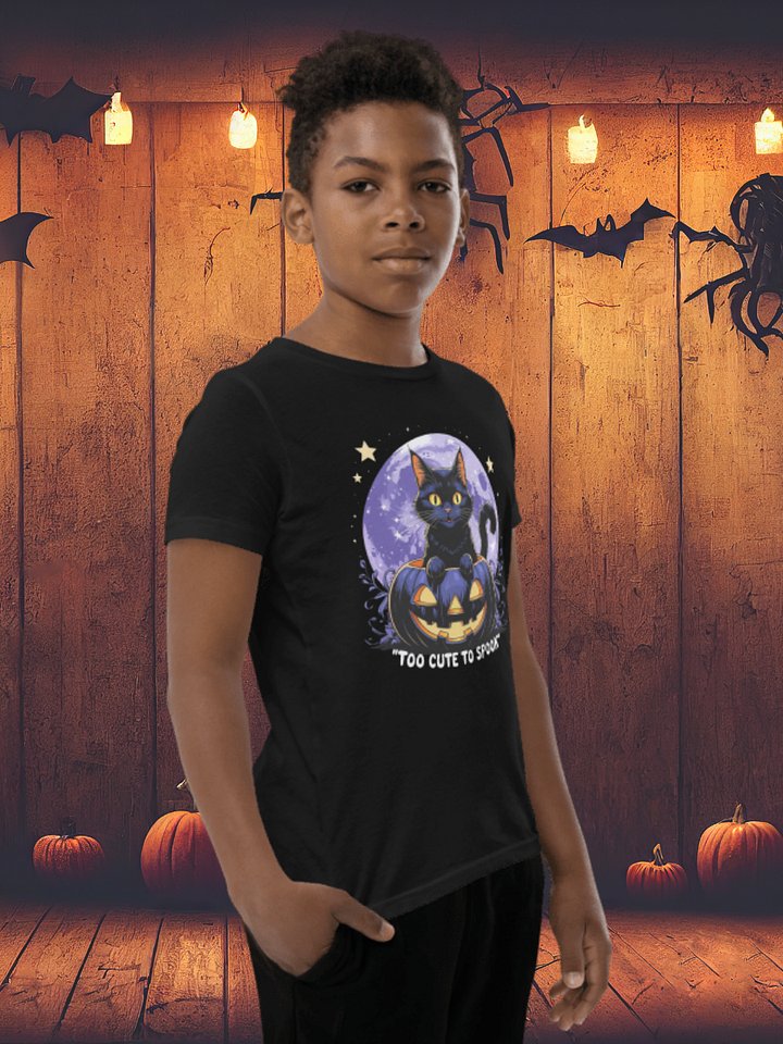 Cute Halloween Cat Kids T-Shirt product image (2)