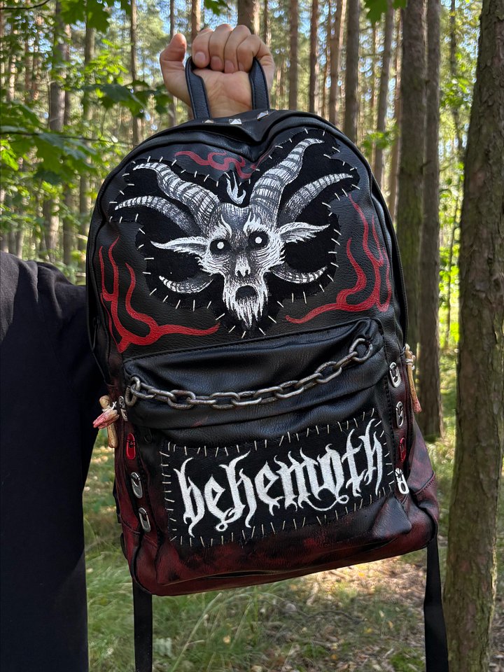 🐐 "The Great Heathen" — 1 of 1 Hand-Sculpted & Painted Behemoth Backpack product image (2)