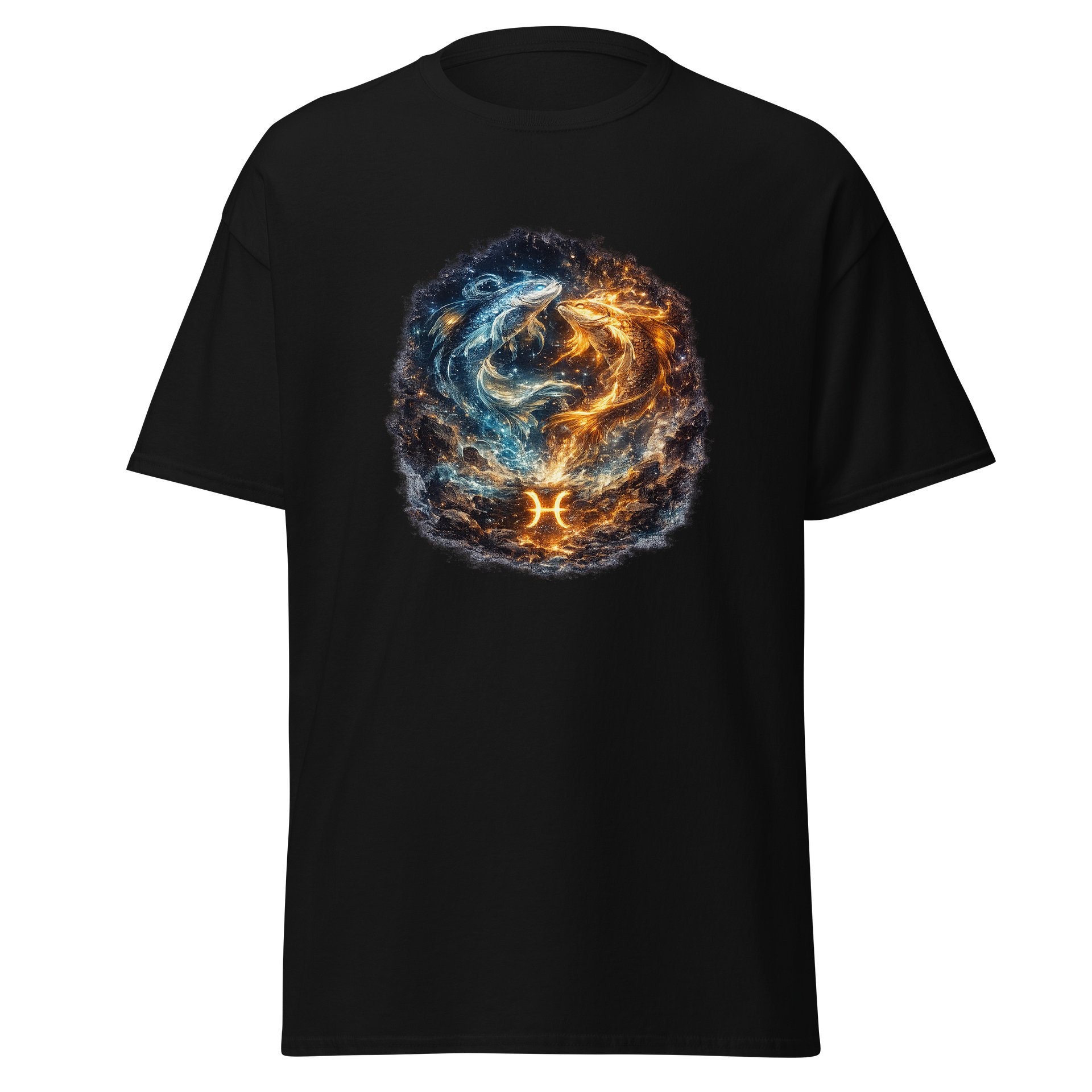 Celestial Twin Currents — Pisces Zodiac Tee product image (1)