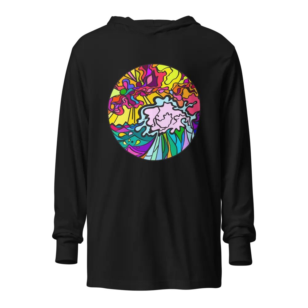 Stained Glass Dreams Hooded Tee - Wave at Sunset product image (1)