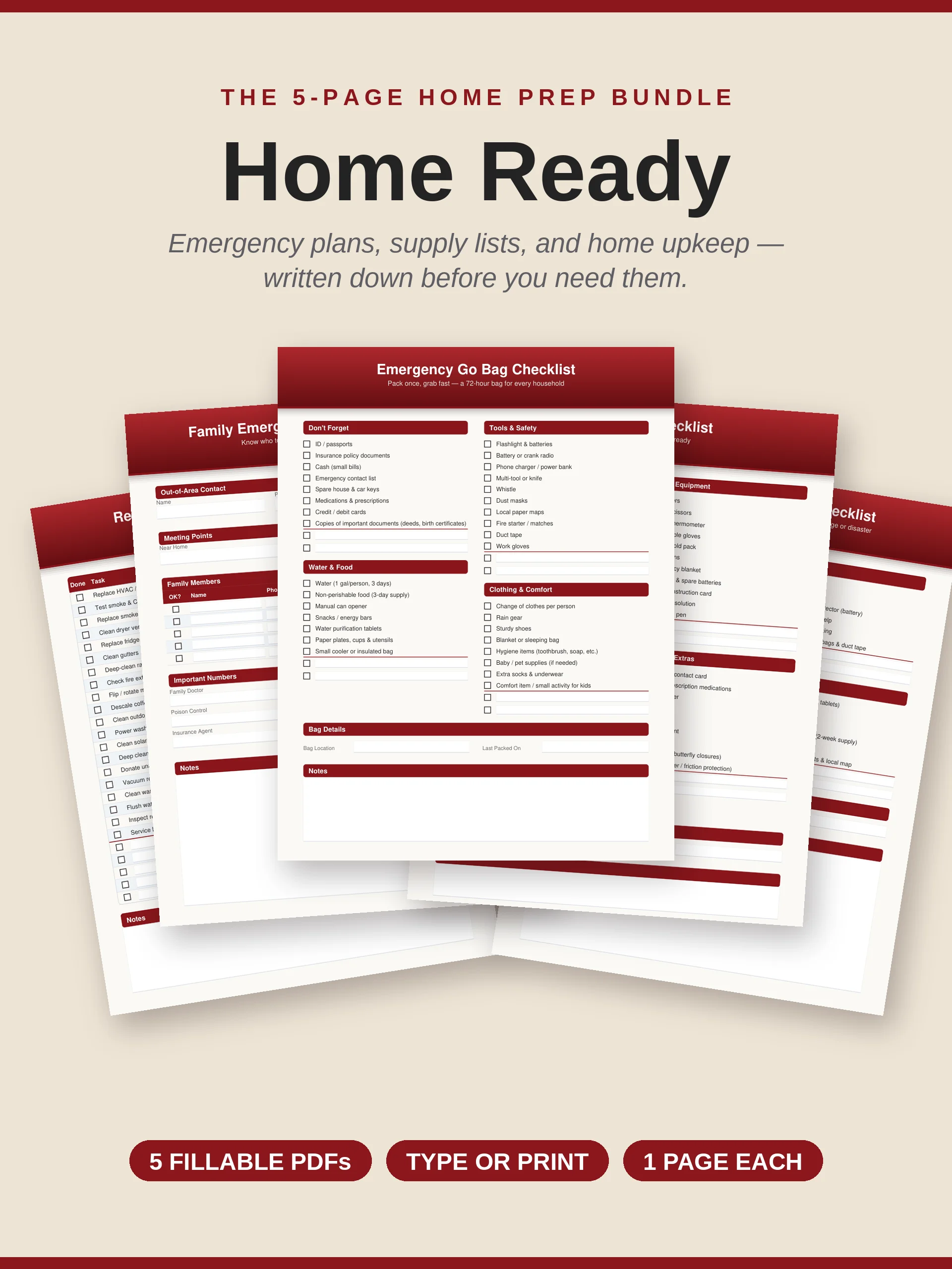 Home Ready: The 5-Page Home Prep Bundle (FREE Digital Downloads) product image (2)