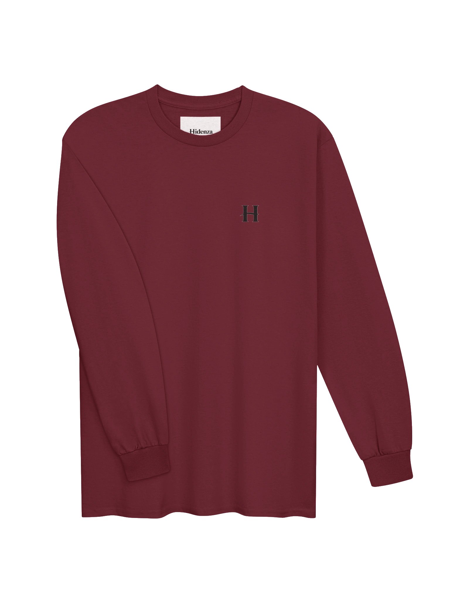 "Go Your Own Way" Long Sleeve Tee – Burgundy Oversized Back Graphic Streetwear T-Shirt product image (3)
