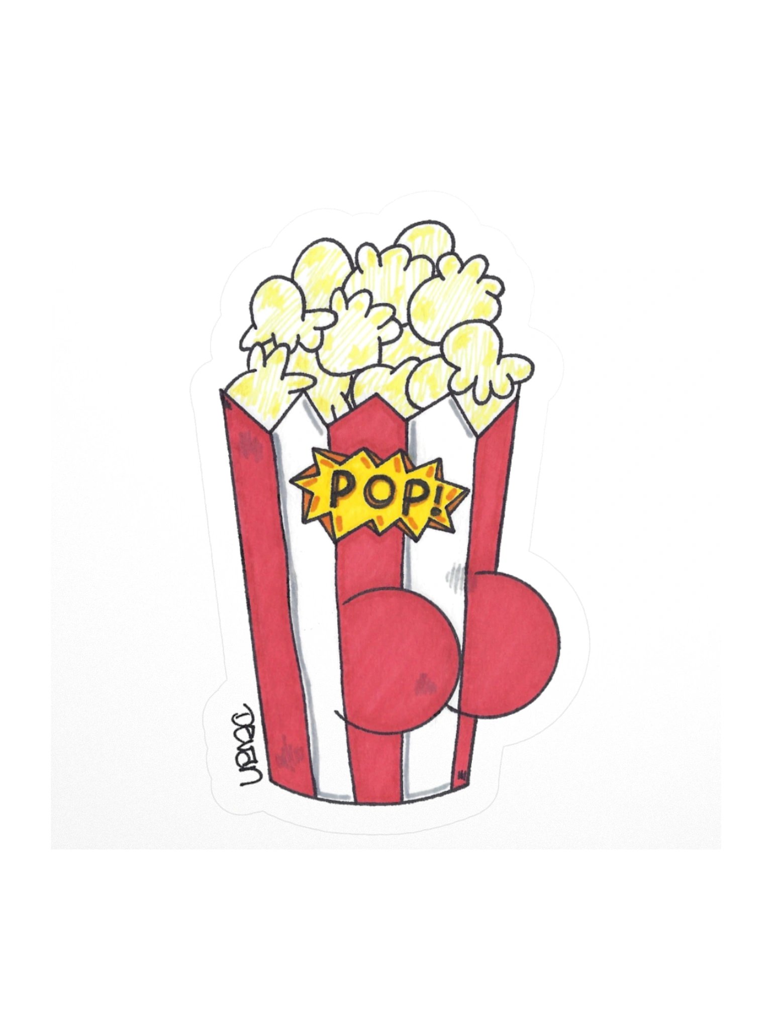 Butts: Popcorn Sticker product image (1)