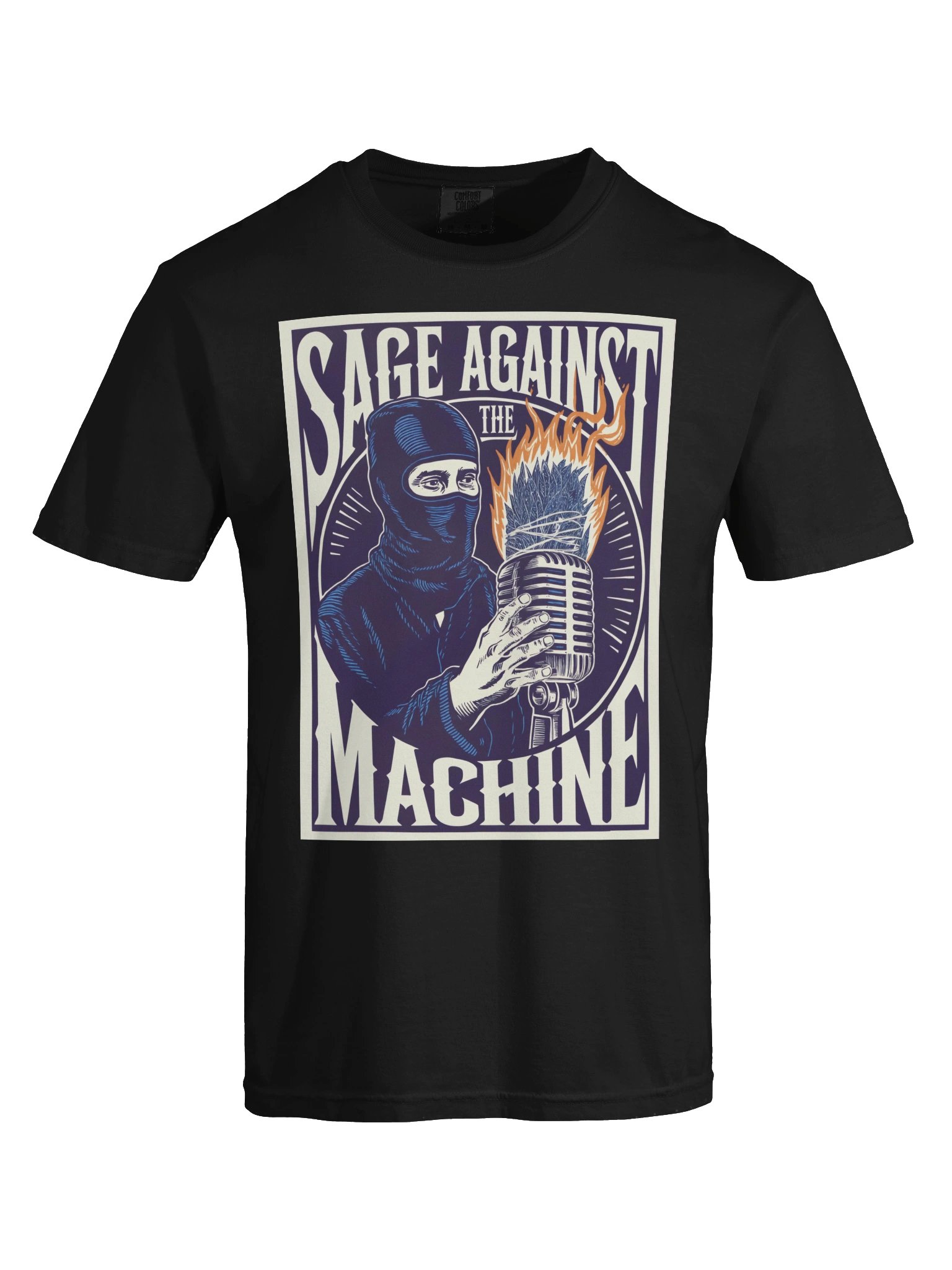Sage Against the Machine Flame Mic Unisex Tee product image (22)