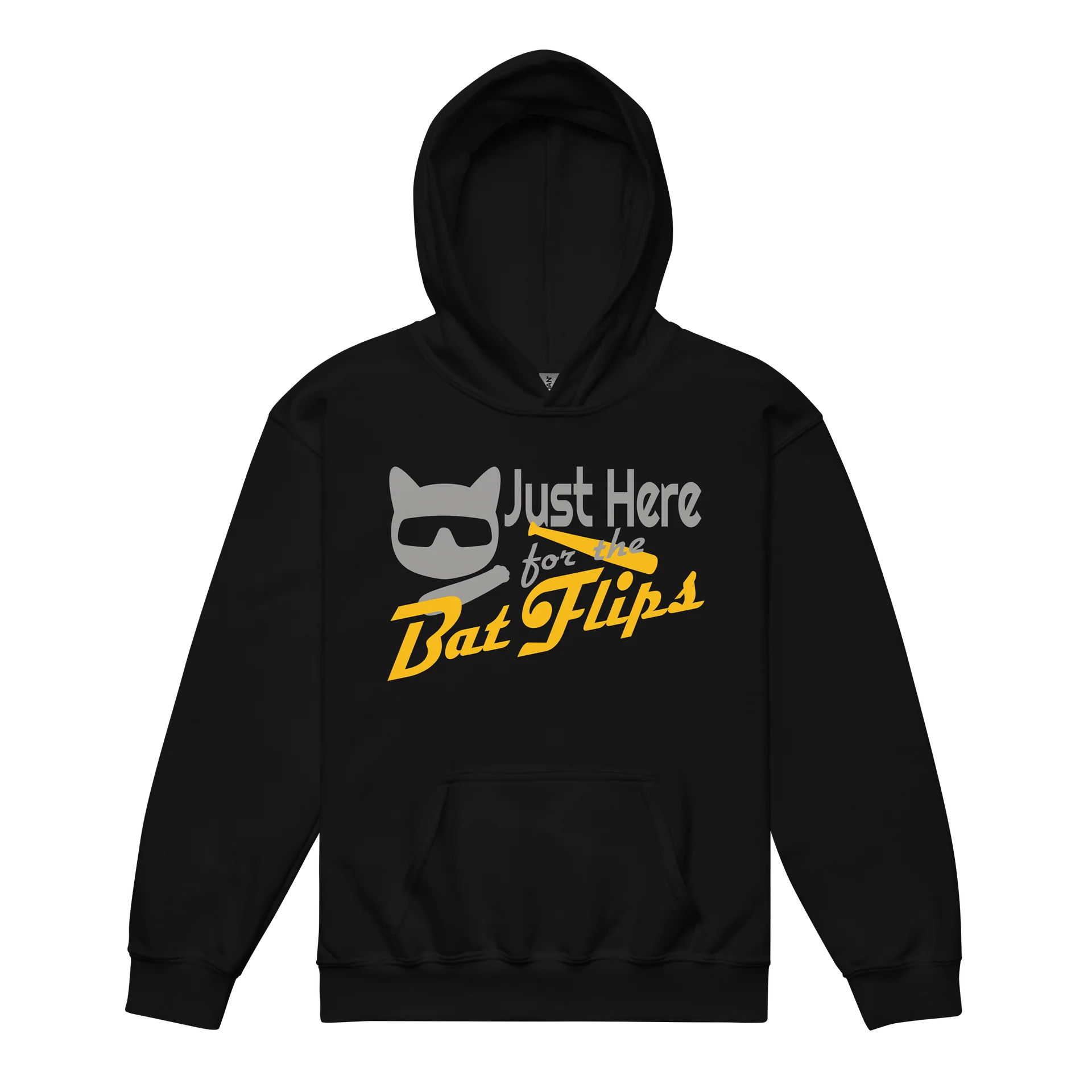 Baseball Cat (Just Here for The Bat Flips) - Unisex Youth Hoodie product image (1)