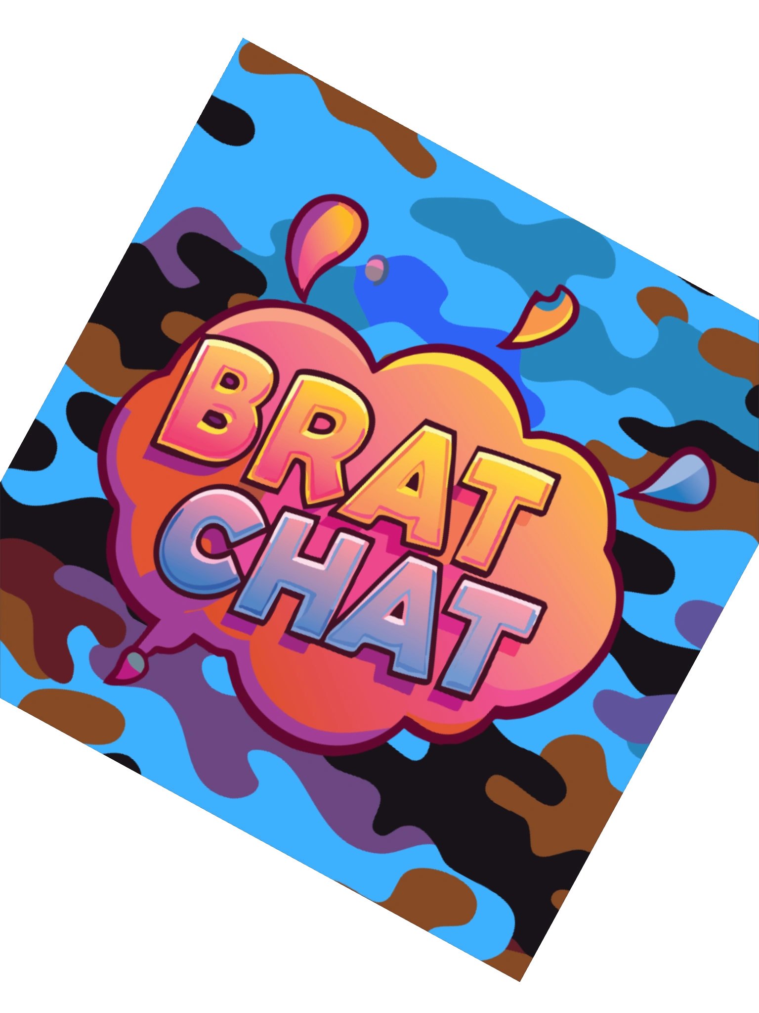 Camouflage BRAT CHAT Kiss Cut Stickers product image (4)