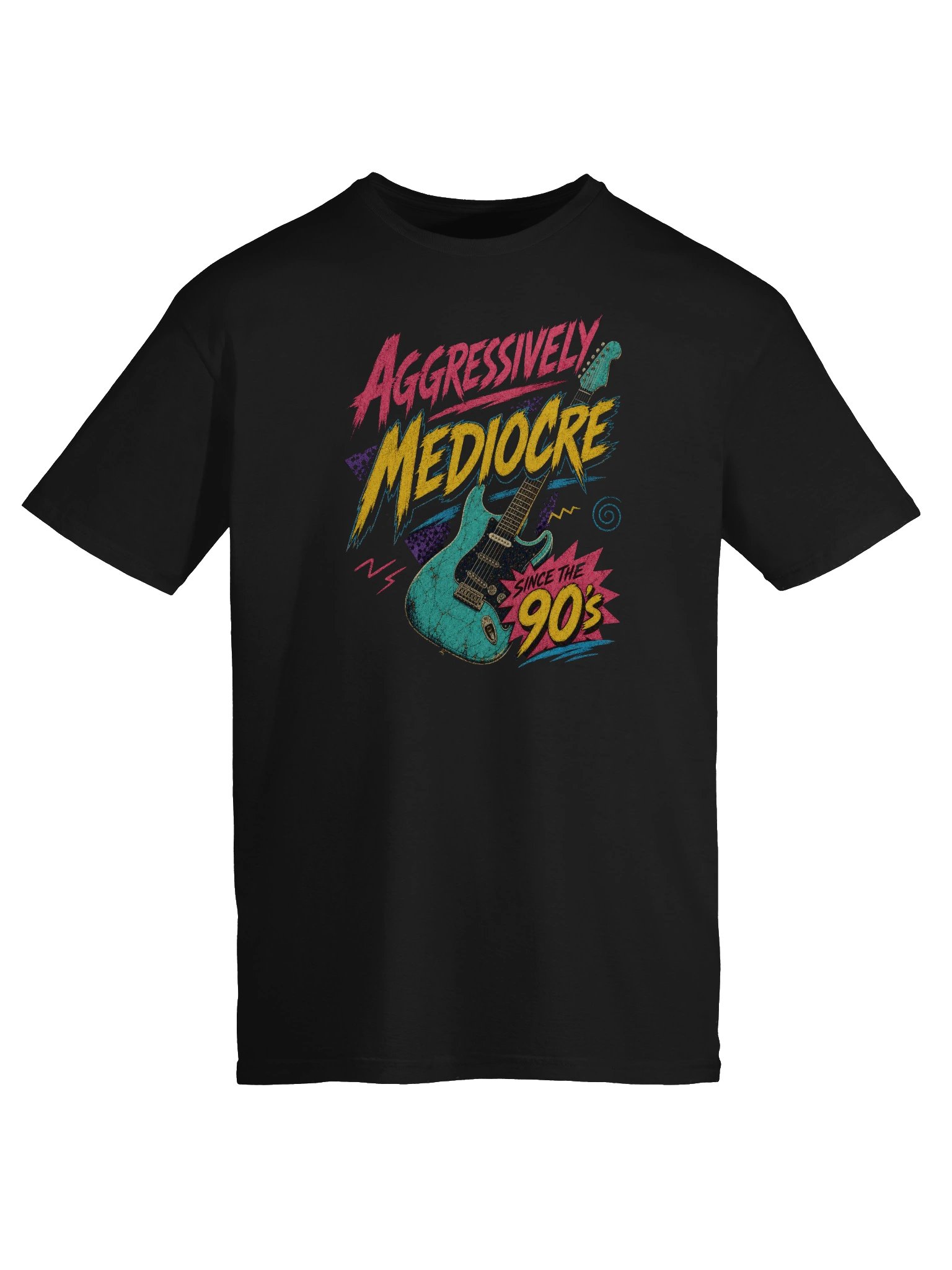 Aggressively mediocre - guitar t-shirt | funny guitar t-shirts product image (6)