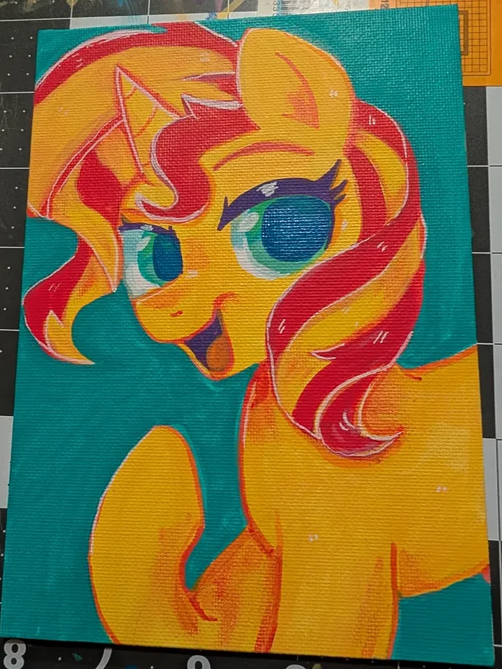 MLP Sunset Shimmer EQG Painting product image (1)