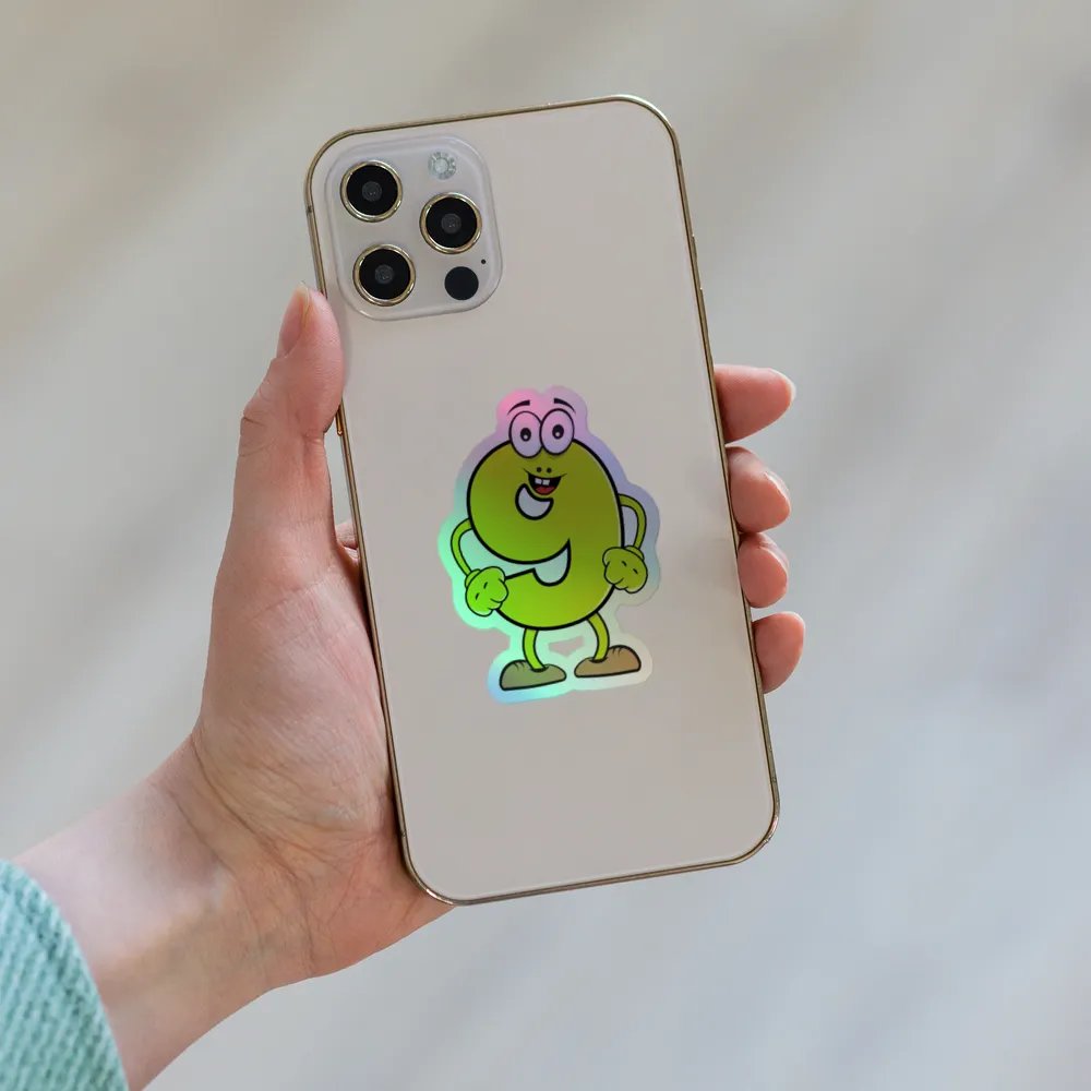 Number 9 Holographic Sticker product image (8)