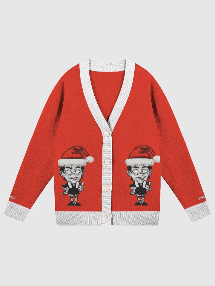 Fly Diiqqiidy Christmas Red/White Knit Cardigan product image (5)