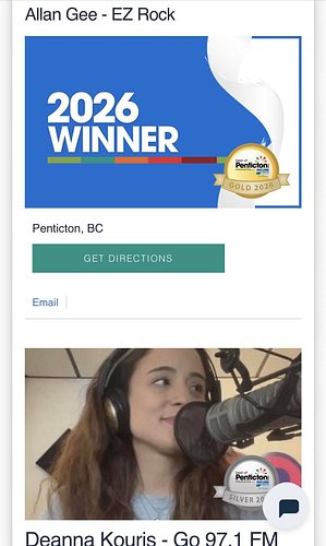 Congratulations Allan Gee and Deanna Kouris for winning the 2026 Best of Penticton.