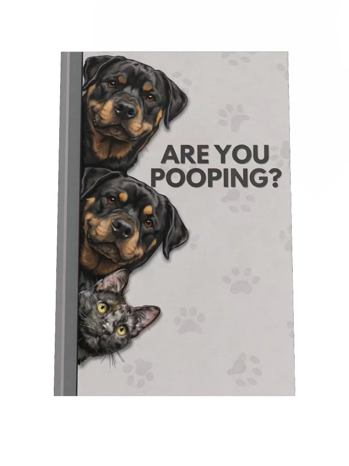 Whimsical 'Are You Pooping?' Rottweiler Poster product image (3)