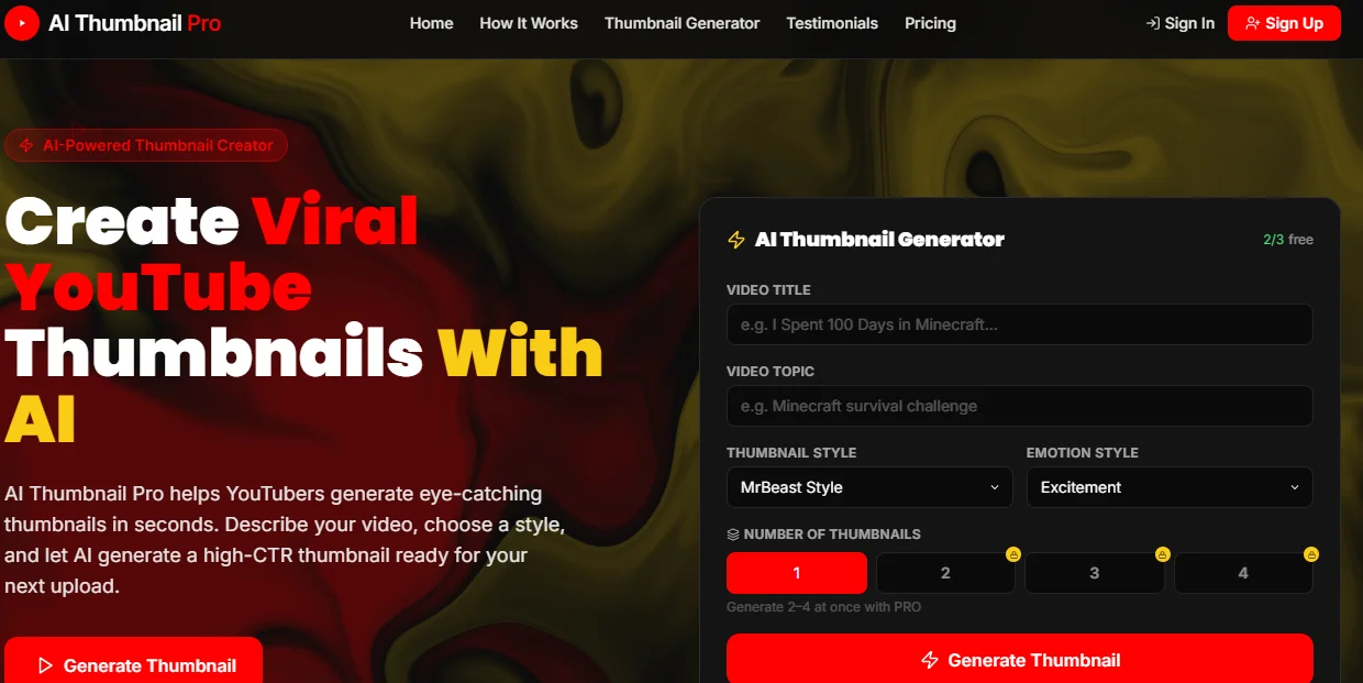 Online Business for Sale https://aithumbnails.pro : AI Tthumbnails product image (1)