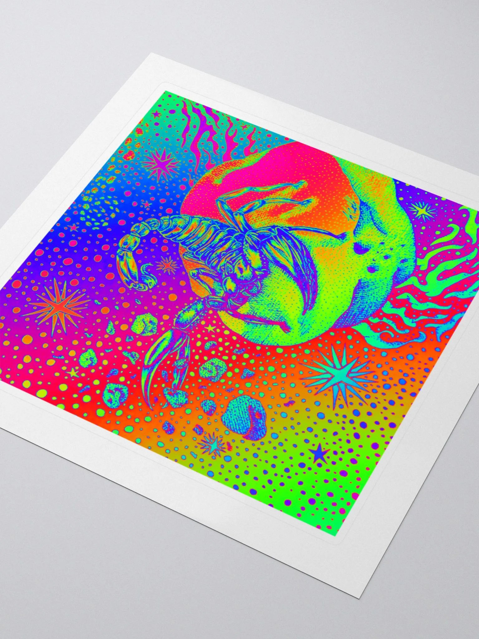 Limited Edition Full Rainbow Scorpio Zodiac Kiss Cut Stickers product image (3)