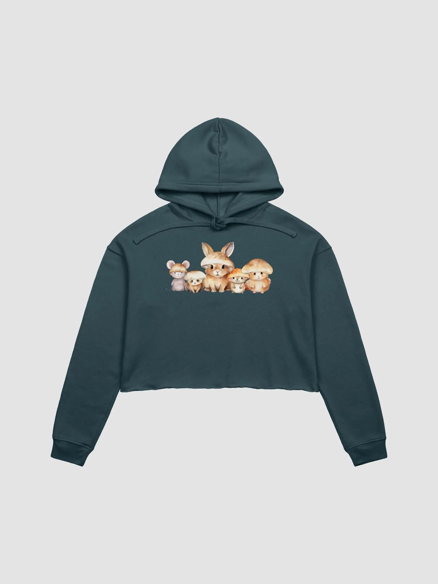 Whimsical Woodland Friends Crop Hoodie product image (1)