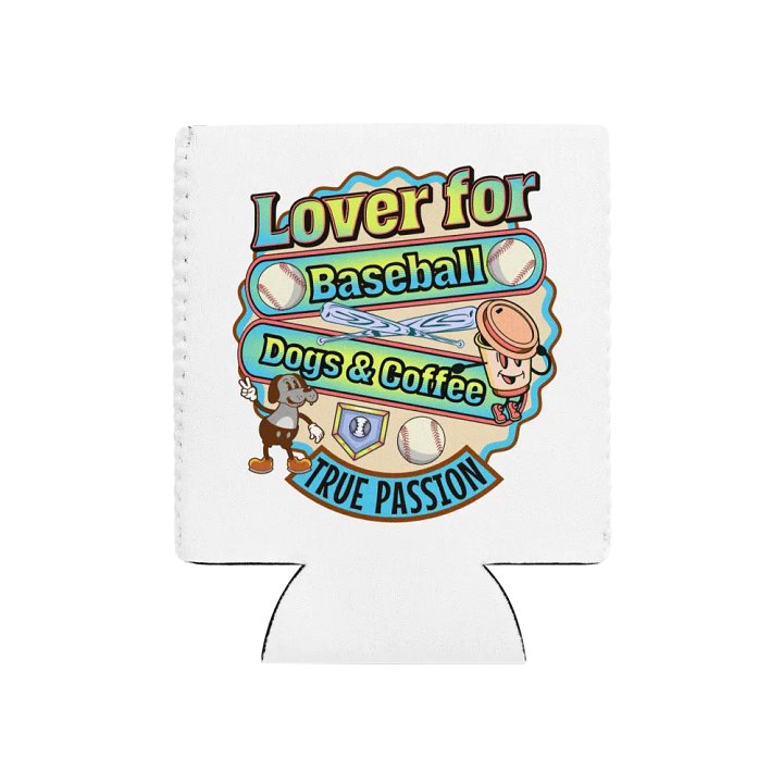 Lover For Baseball Dogs And Coffee Can Cooler product image (1)