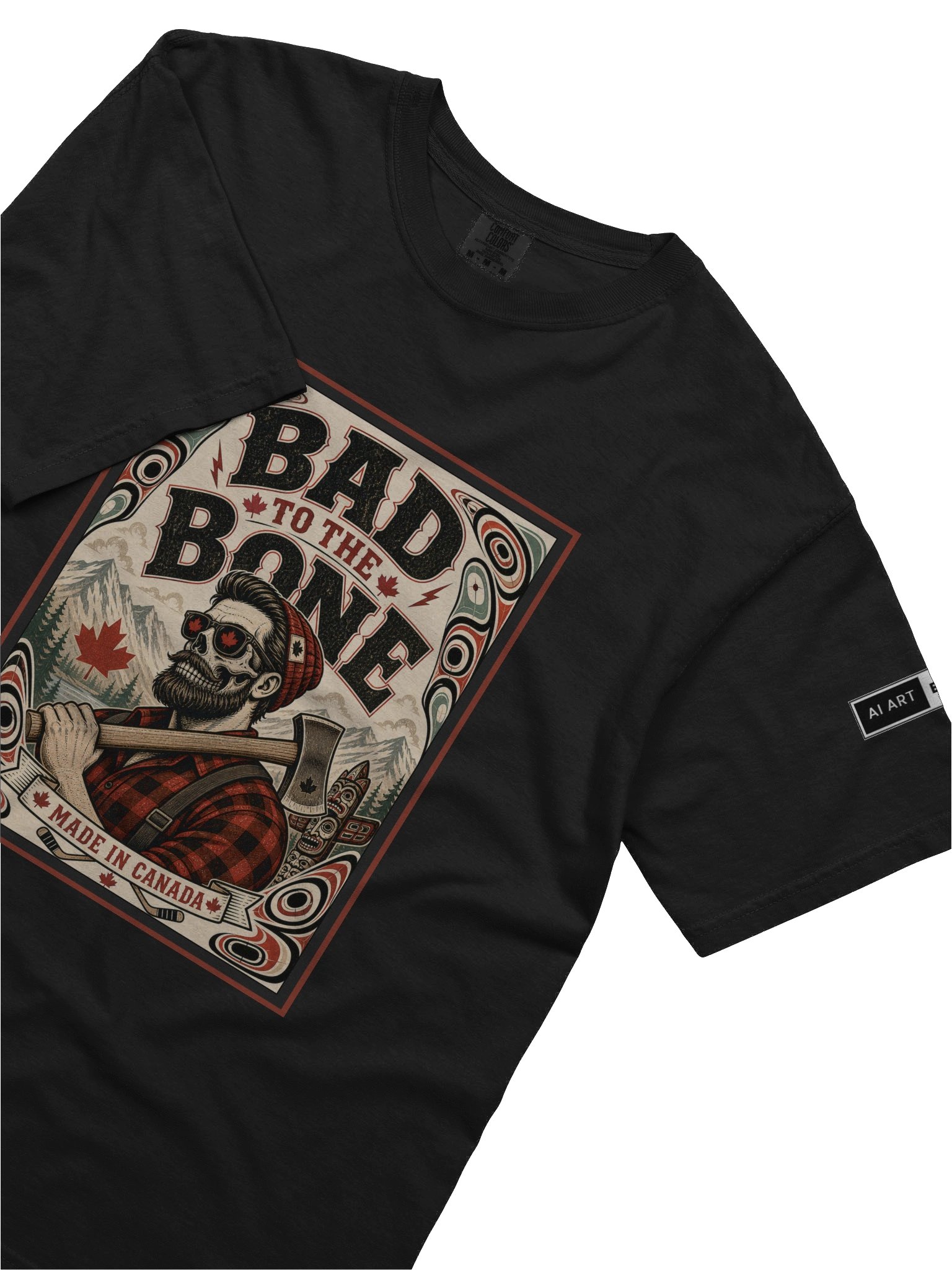 "BAD TO THE BONE" 100% cotton T-shirt product image (3)