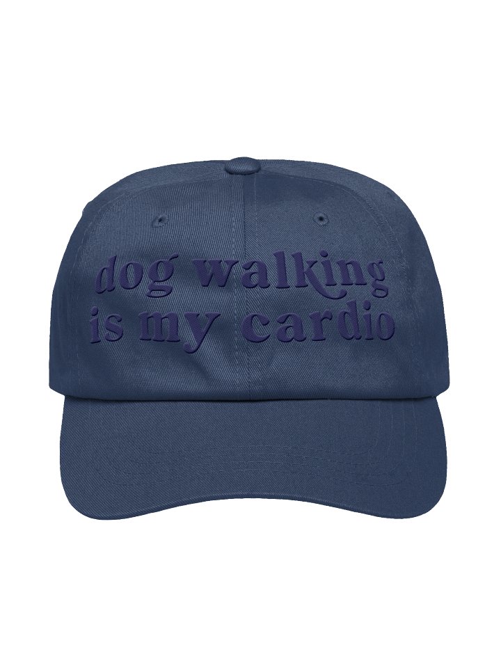 Dog Walking Is My Cardio Classic Dad Hat(Embroidered) Low Contrast(Navy) product image (1)