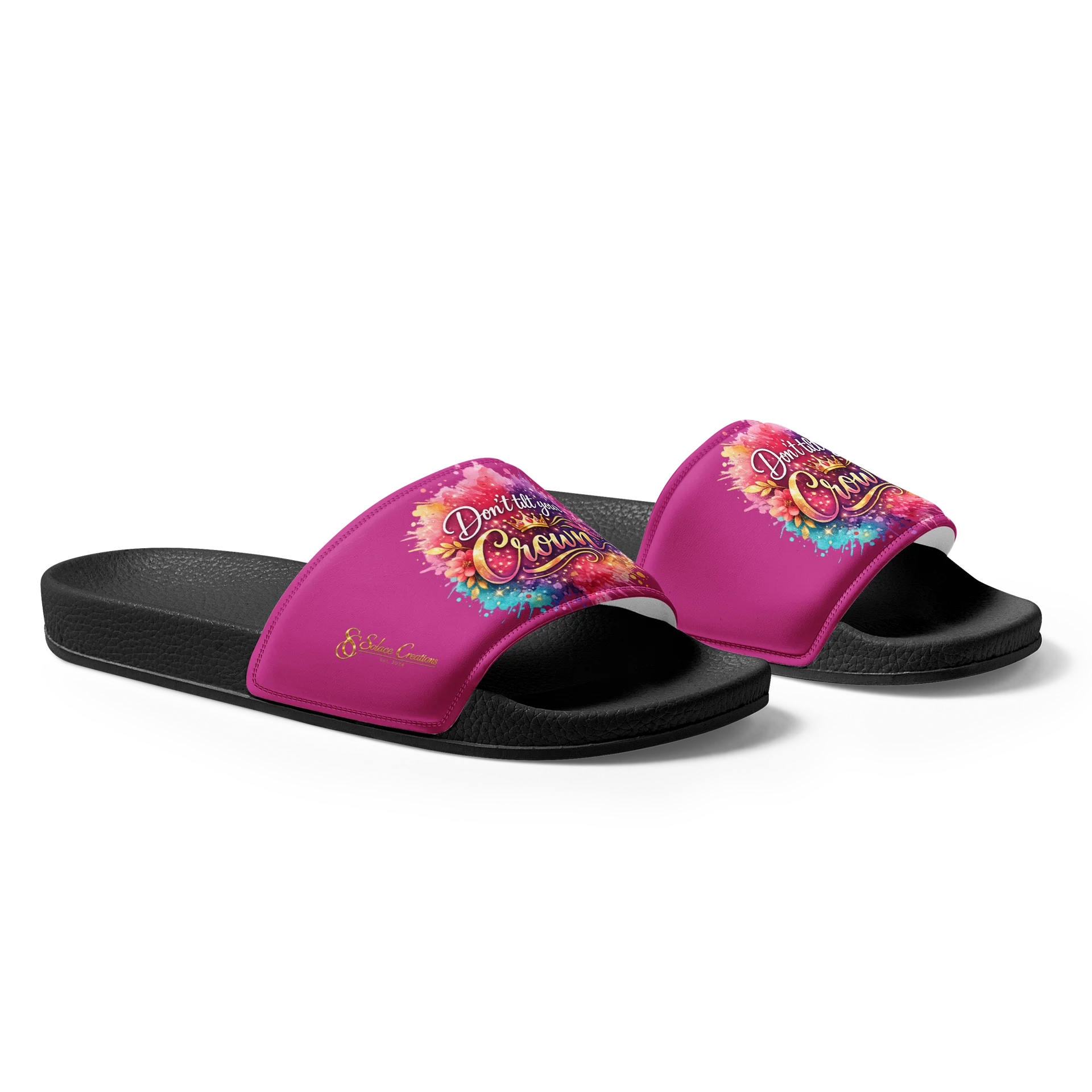 Don't Tilt Your Crown Women's Slides product image (1)