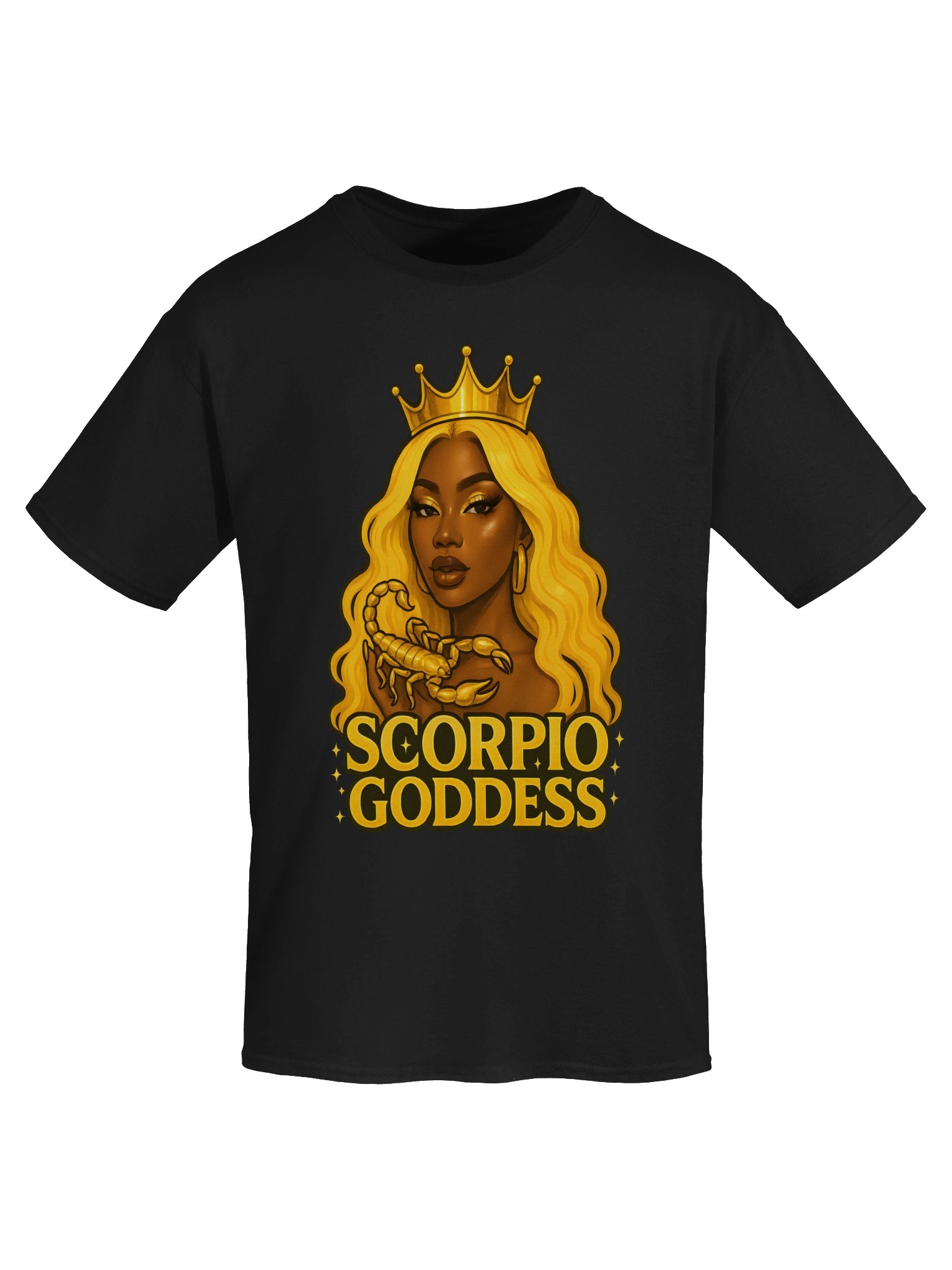 Scorpio Goddess Gold Zodiac Tee product image (49)