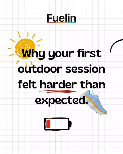 Your first outdoor sessions of the season shouldn't feel like a surprise 😳

💨 The environment changed.
🔥 The metabolic cost c...