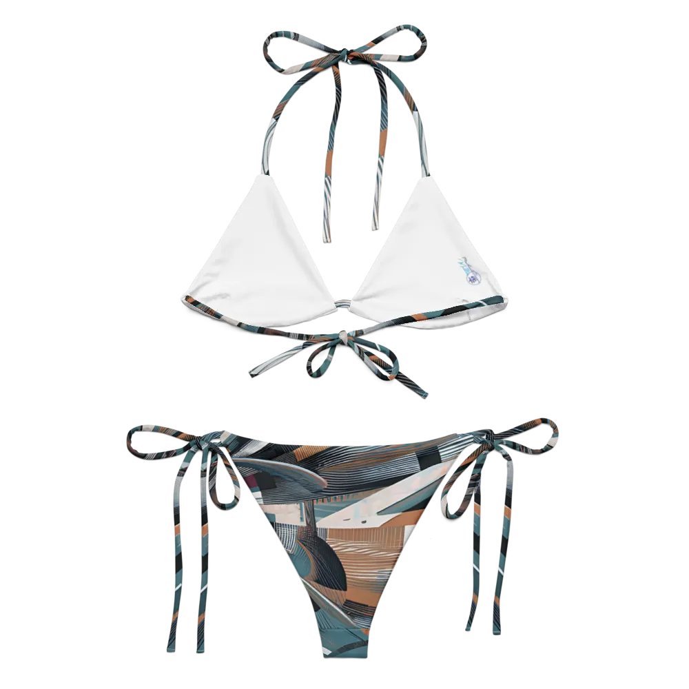 Abstract Lithographic Pattern Design String Bikini - V13 product image (5)
