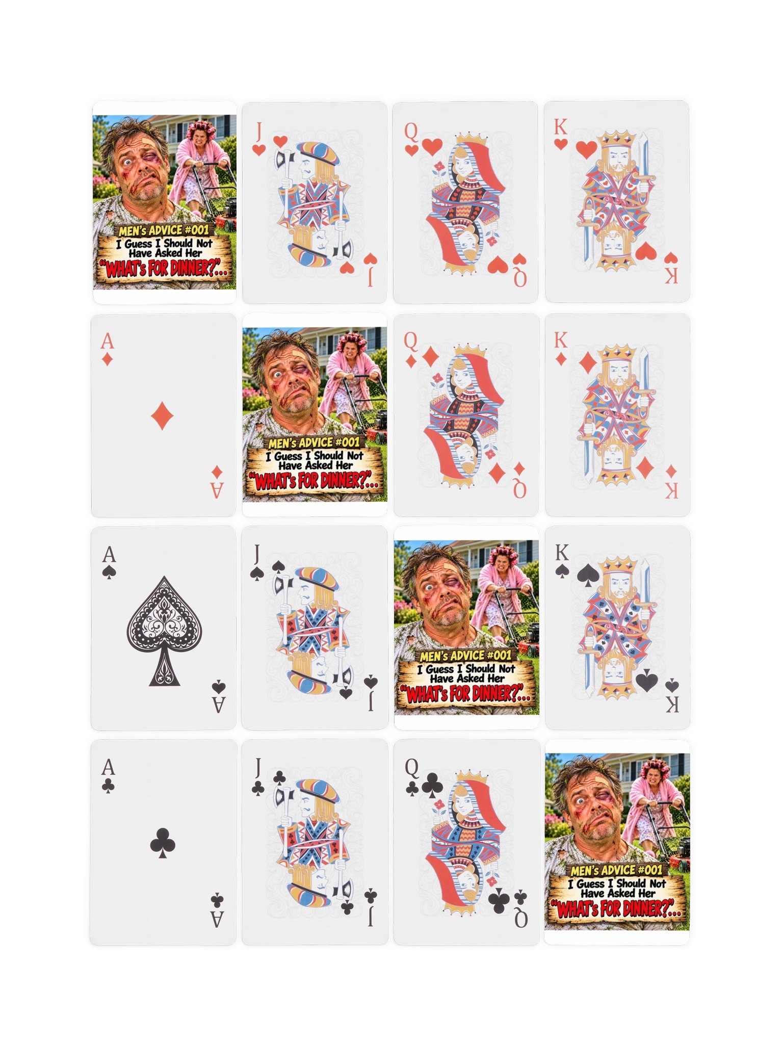 1 Earth Prints Men's Advice Poker Playing Cards product image (5)