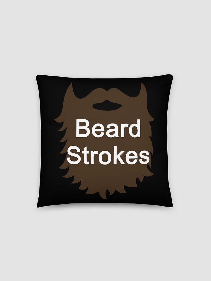 Beard Strokes Pillow - Black product image (1)