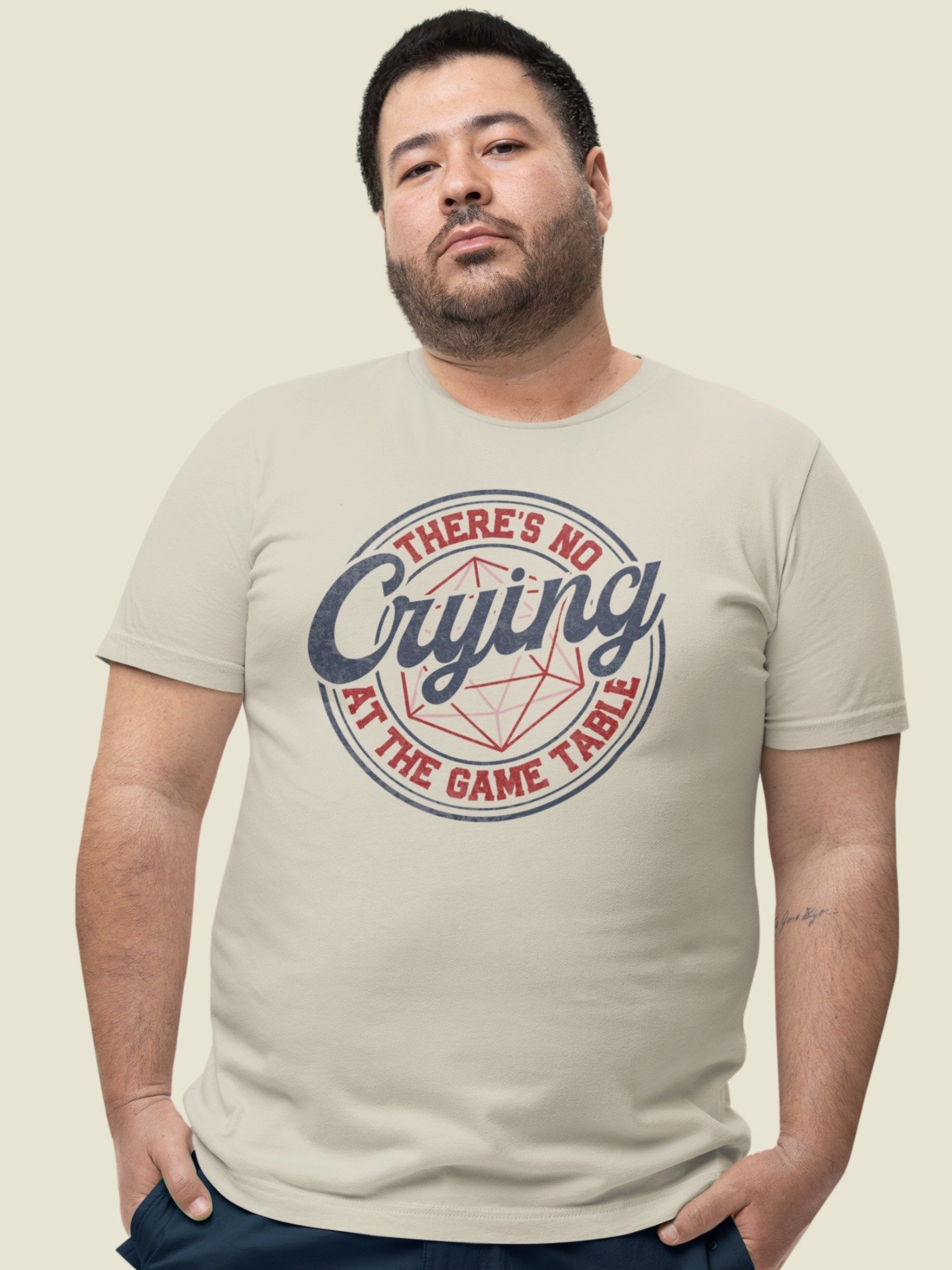 There's No Crying At The Board Game Table - Board Game T-shirt, Cream product image (1)