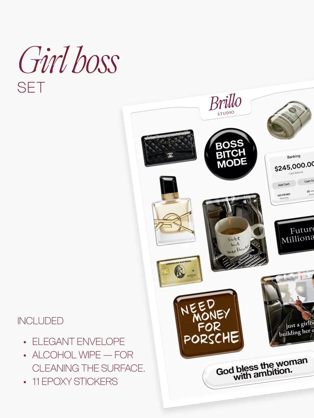 Girl Boss 3D Sticker Set product image (5)